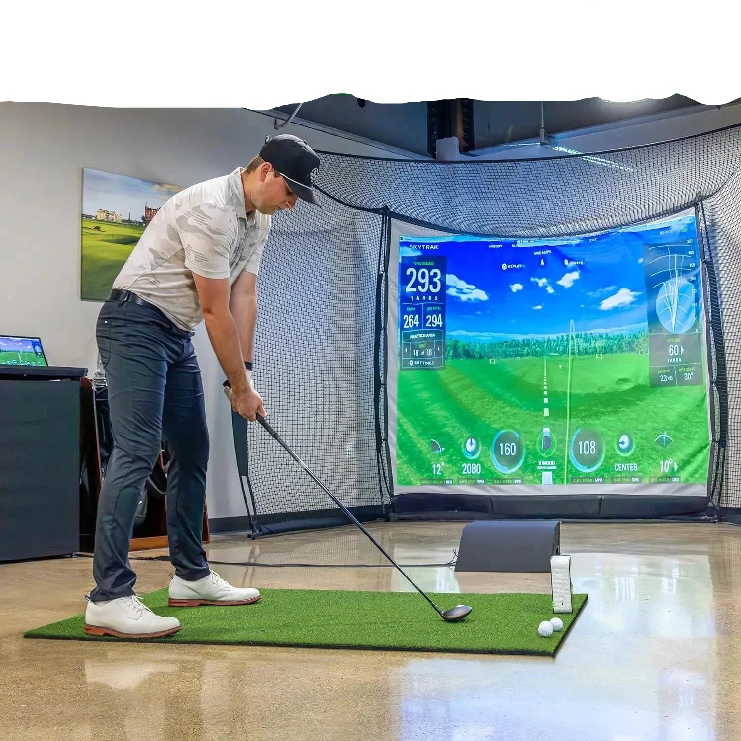 Backyard Driving Range Golf Hitting Mat — Full Swing Practice at Home