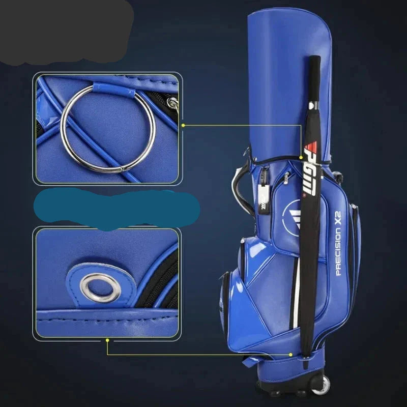 All-in-One Golf Package — Waterproof PU Stand Bag with Wheel