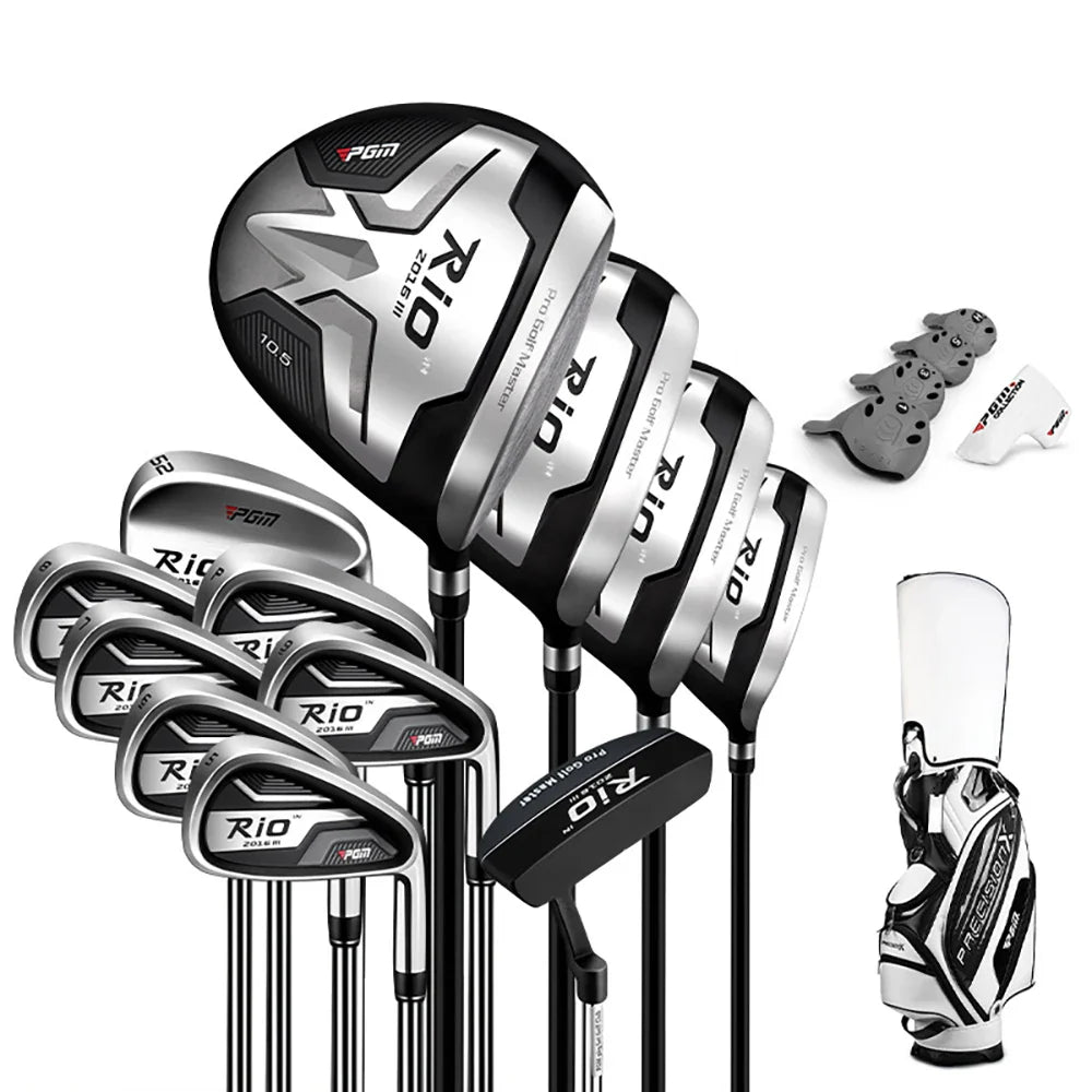 12-Piece Men's Right-Handed Golf Club Set with Bag — Graphite & Steel Shafts