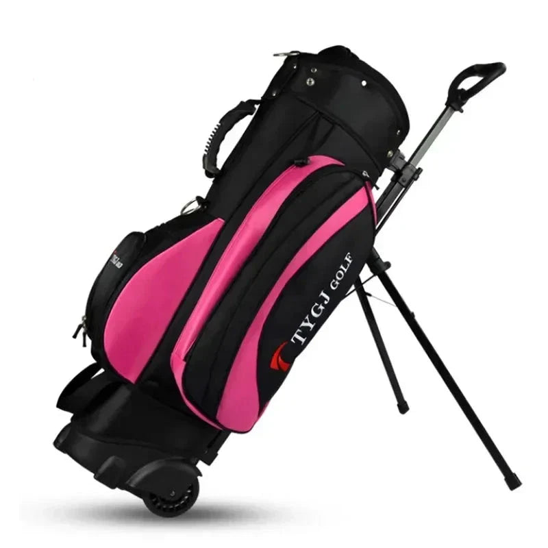 Large Capacity Golf Bag with Wheels & Ball Pack — Nylon Rack Bag