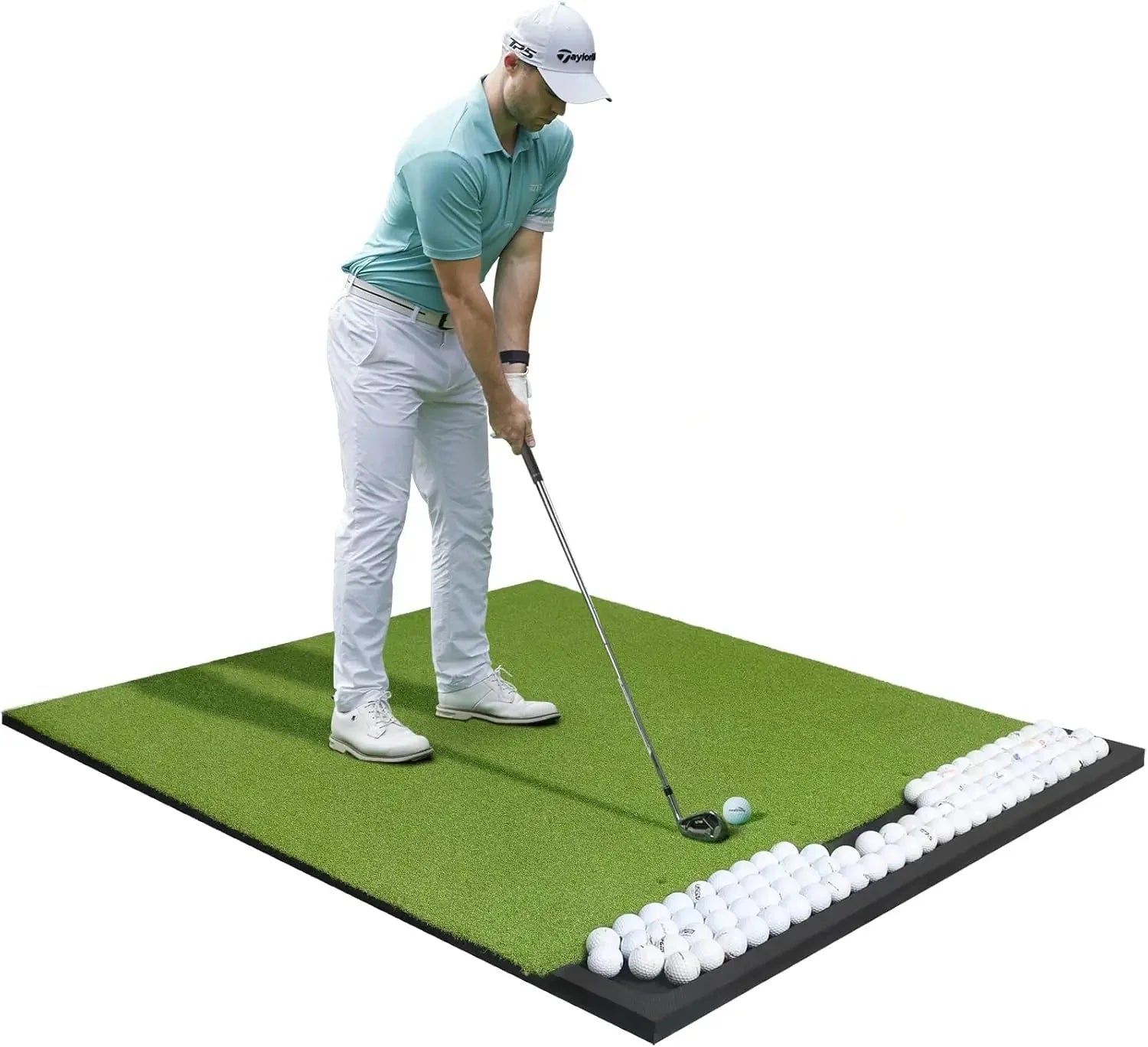 5x4ft Premium Golf Practice Mat with Ball Tray & Tees