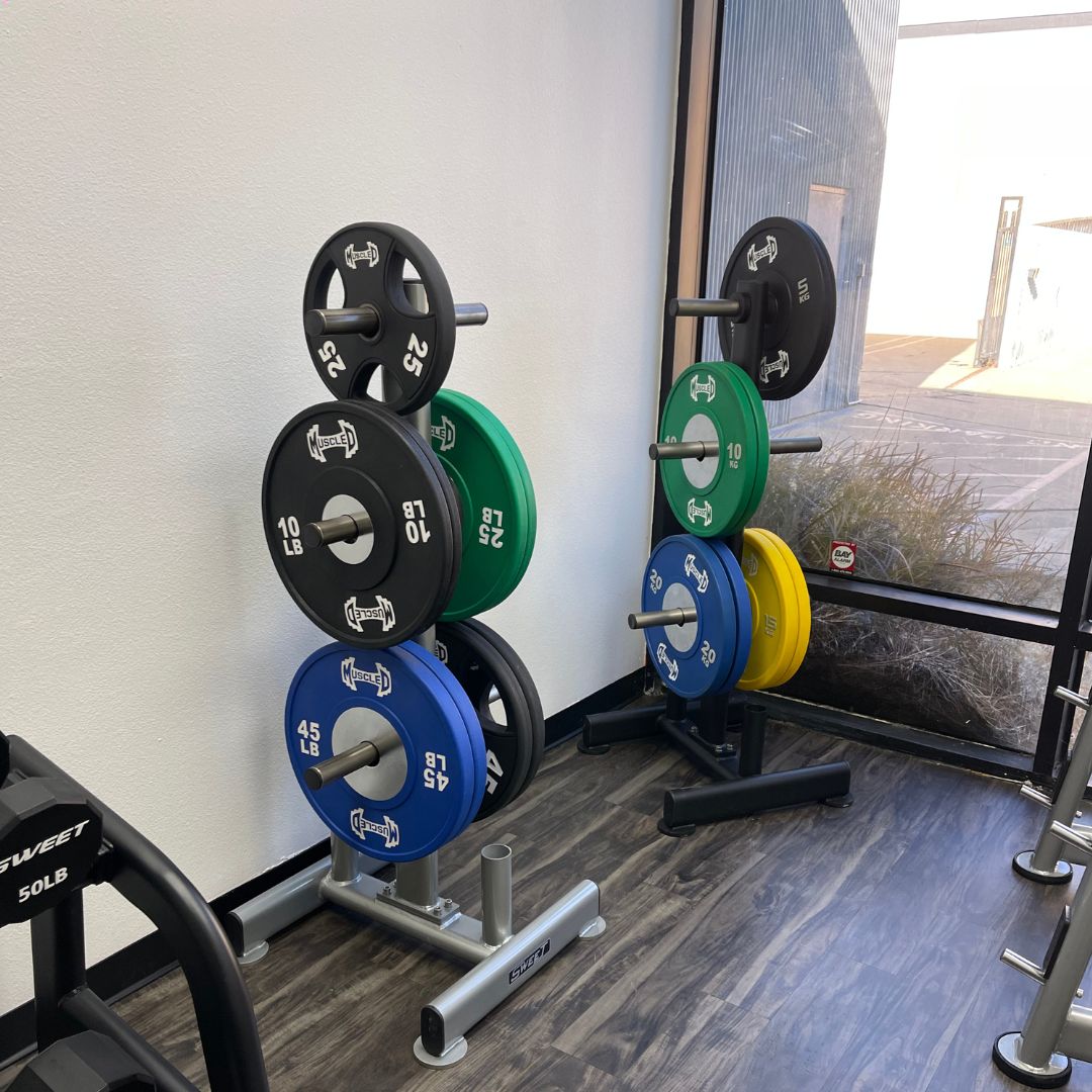 Muscle D Fitness Sweet Olympic Plate Tree — Multi-Tier Heavy-Duty Storage