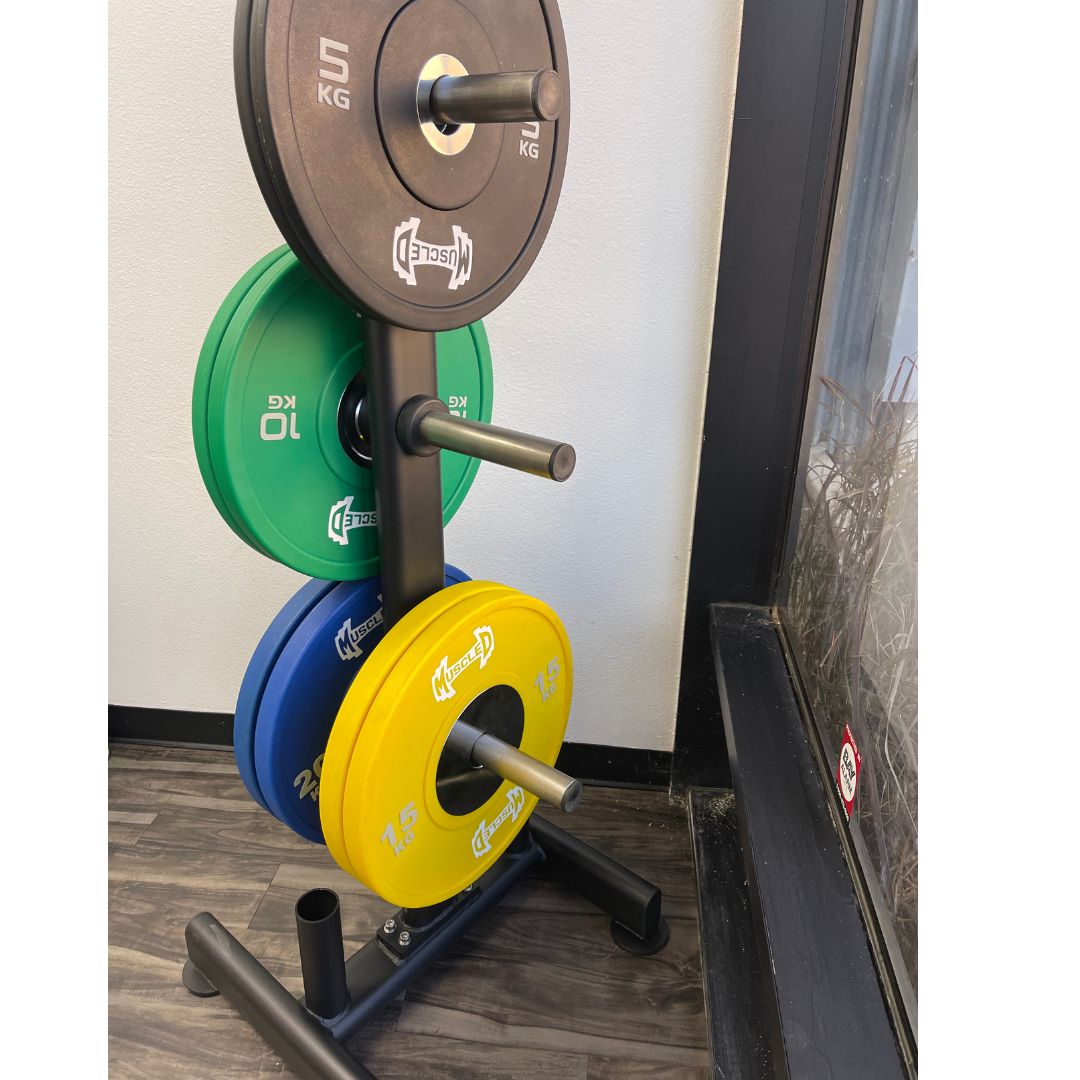 Muscle D Fitness Sweet Olympic Plate Tree — Multi-Tier Heavy-Duty Storage