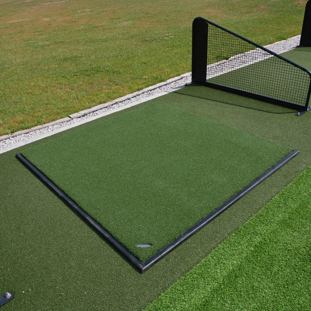 GolfBays Insert Tee Hitting Mat — 4'11" x 4'11" | All Clubs | Minimal Divot Damage
