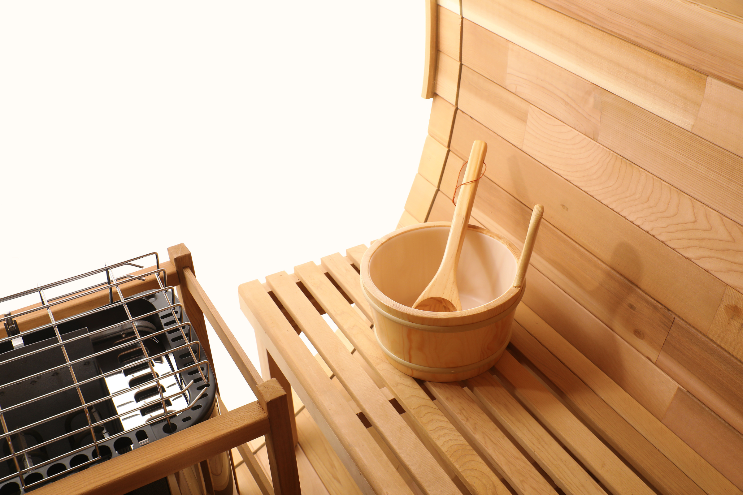Blisspod Prague | Canadian Red Cedar Outdoor Barrel Sauna | Full Glass Back | 4 or 6 Person | 6000W