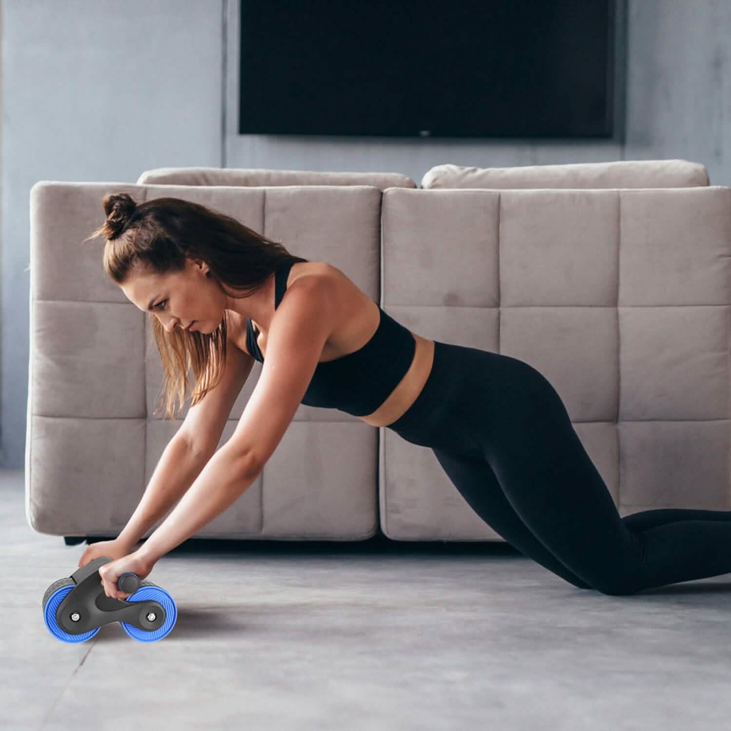 Pro AB Roller Wheel with Automatic Rebound & Knee Pad — Core Trainer