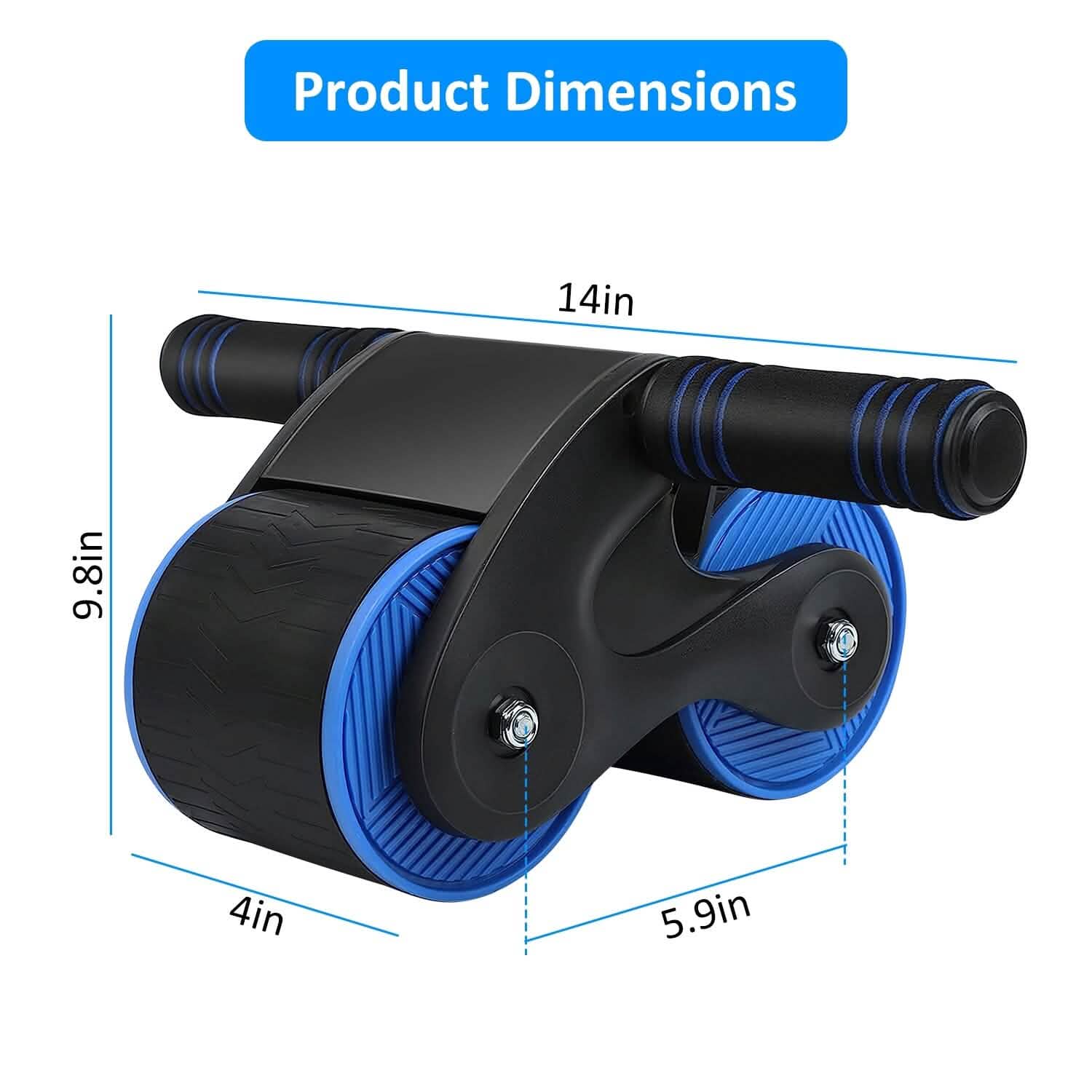 Pro AB Roller Wheel with Automatic Rebound & Knee Pad — Core Trainer