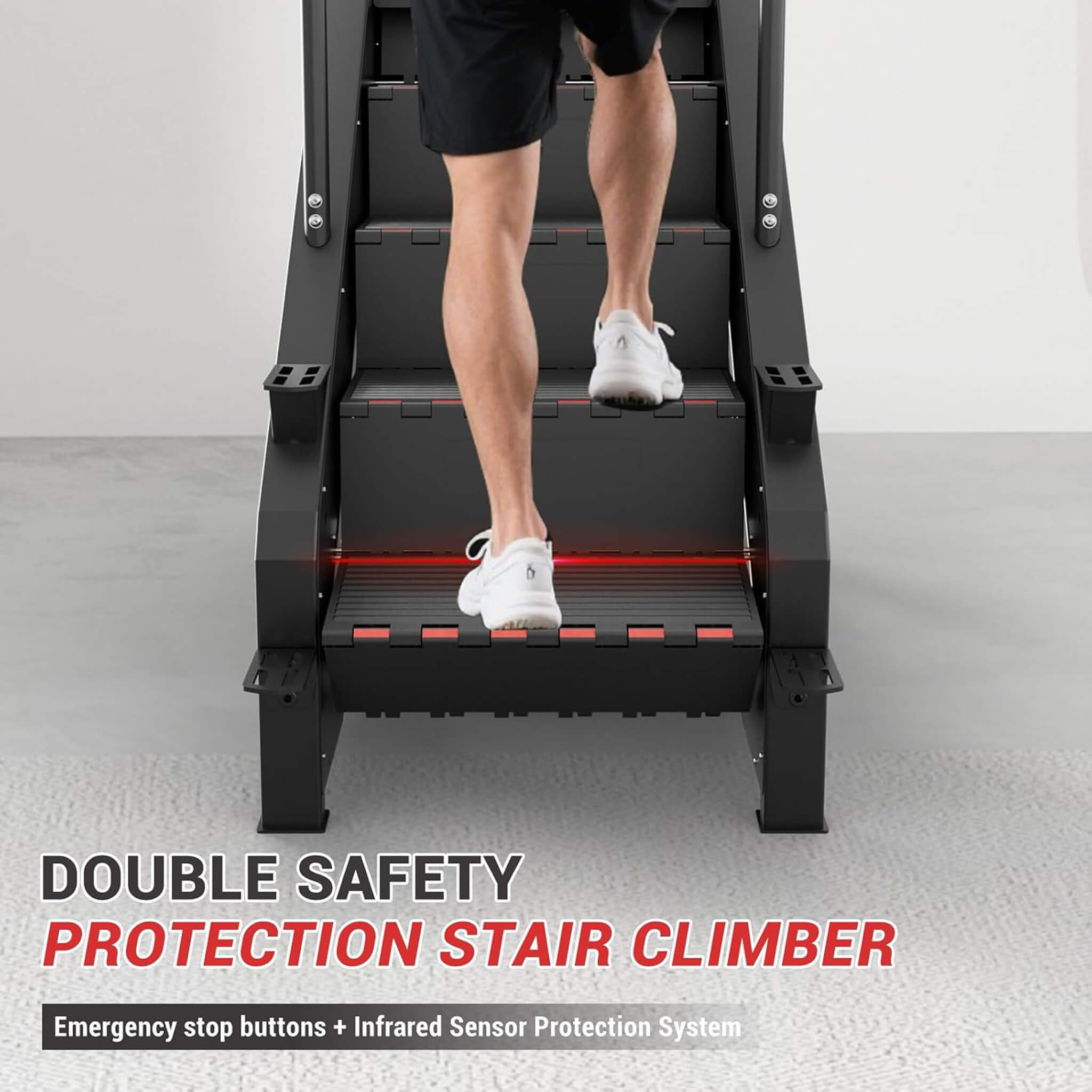 Rovix Commercial Stair Stepper — 660 lb Capacity | 15 Resistance Levels | LED Display