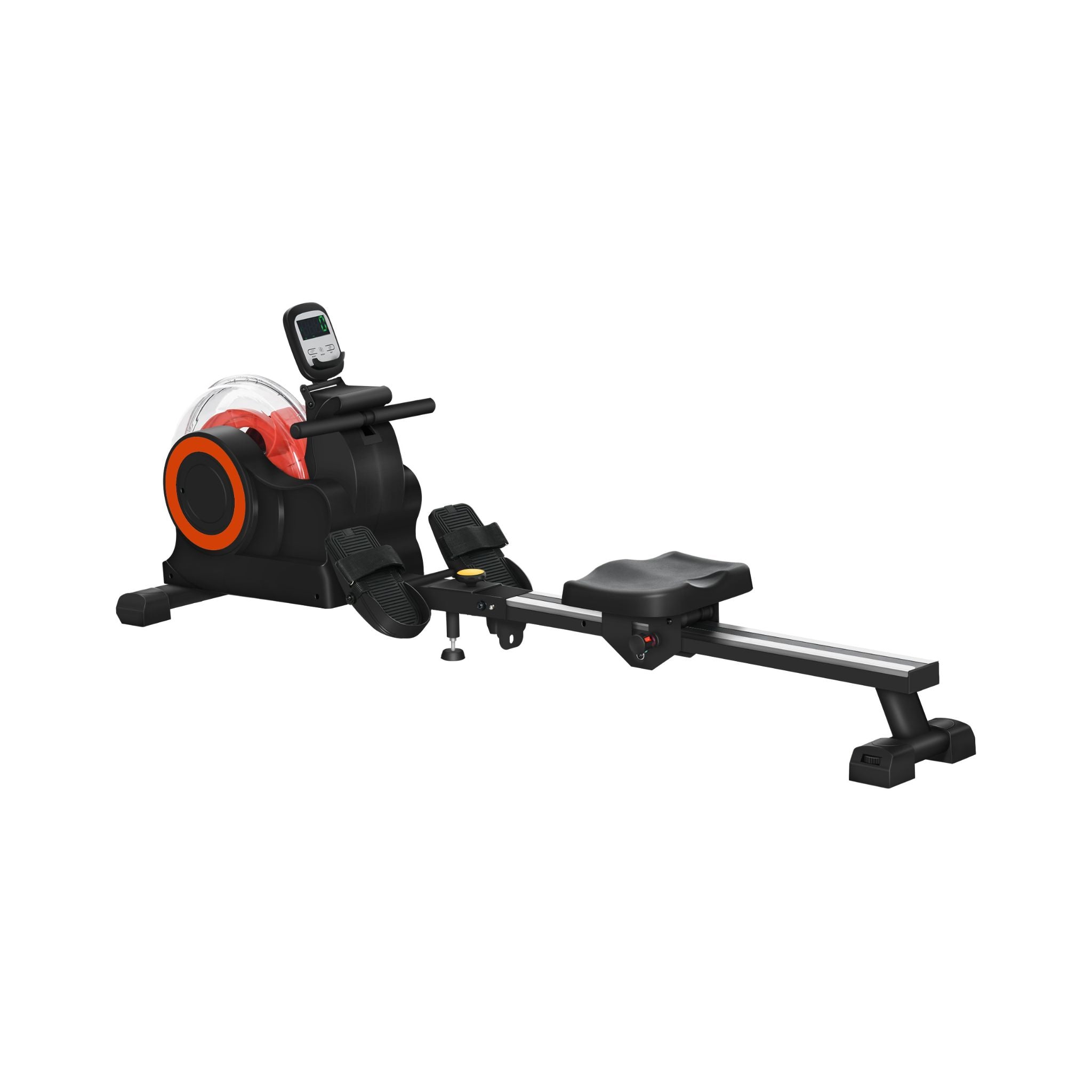 Rovix Foldable Water Rowing Machine — Self-Regulating Resistance | LCD Monitor | 264 lb Capacity