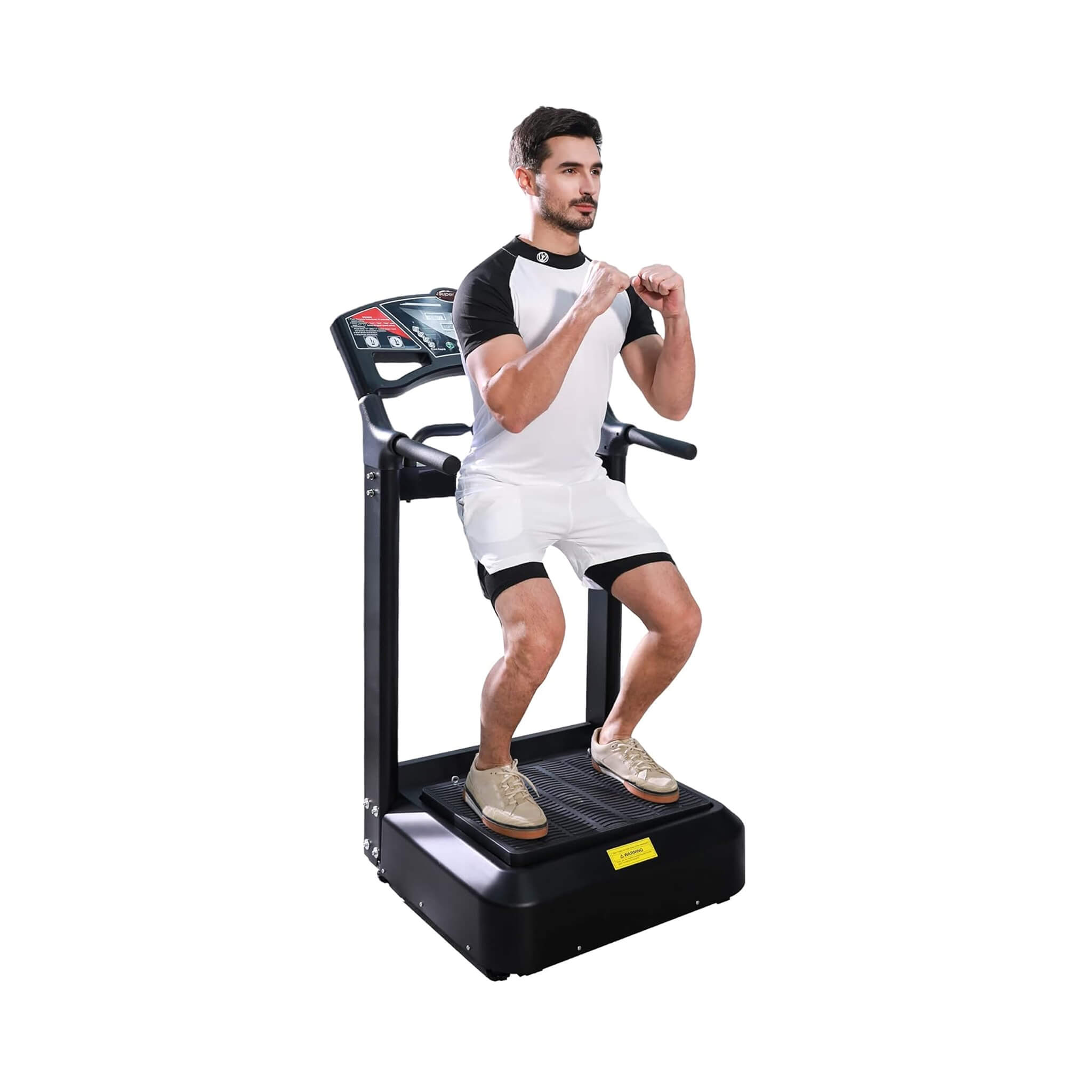 Rovix 400 lb Whole Body Vibration Plate — 99 Speeds | 8 Programs | Built-In Resistance Bands