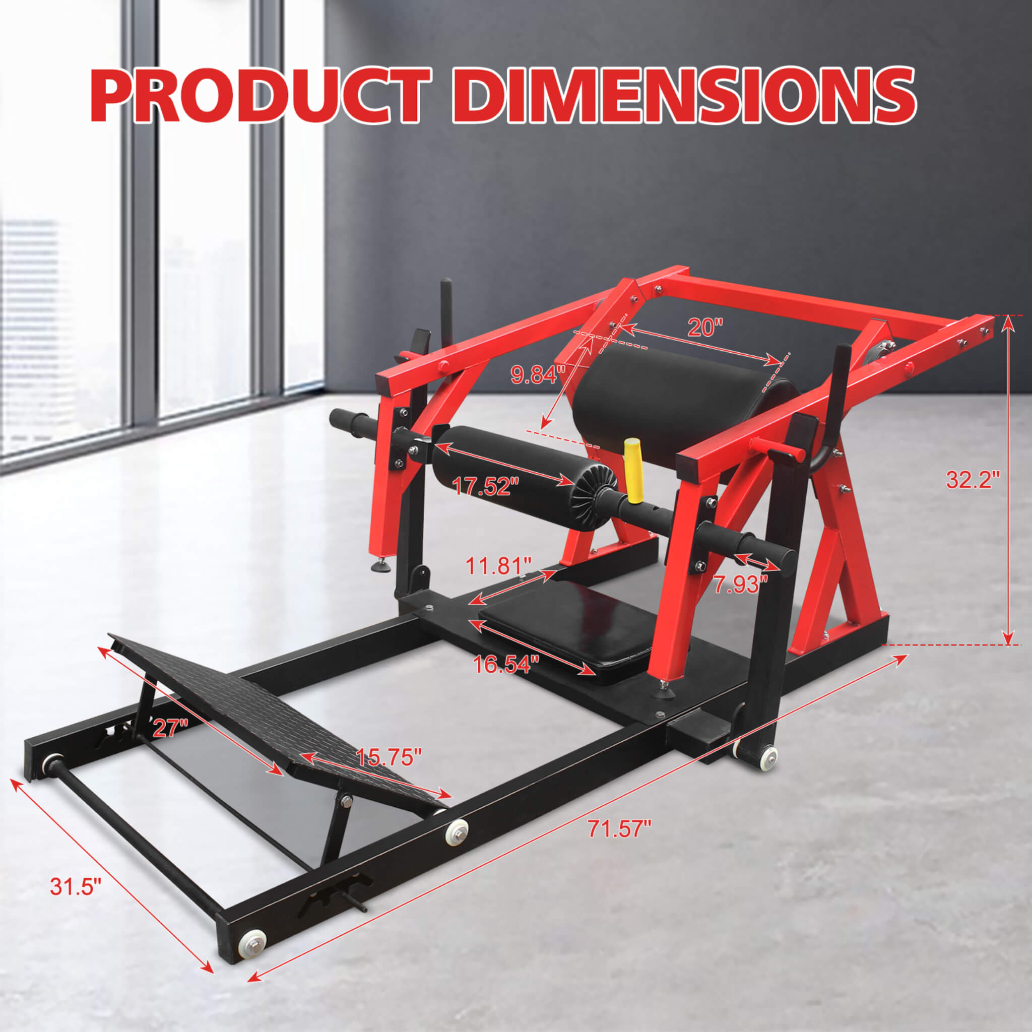 Rovix Heavy-Duty Hip Thruster Machine — Instant Lock System | 4 Foot Angles | Dual Weight Racks