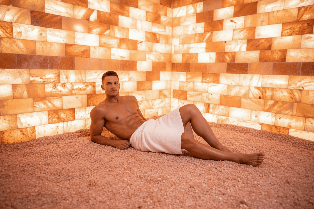 Himalayan Salt Sauna Bricks — 144 Bricks, 32 Sq Ft Coverage (8"x4"x2")