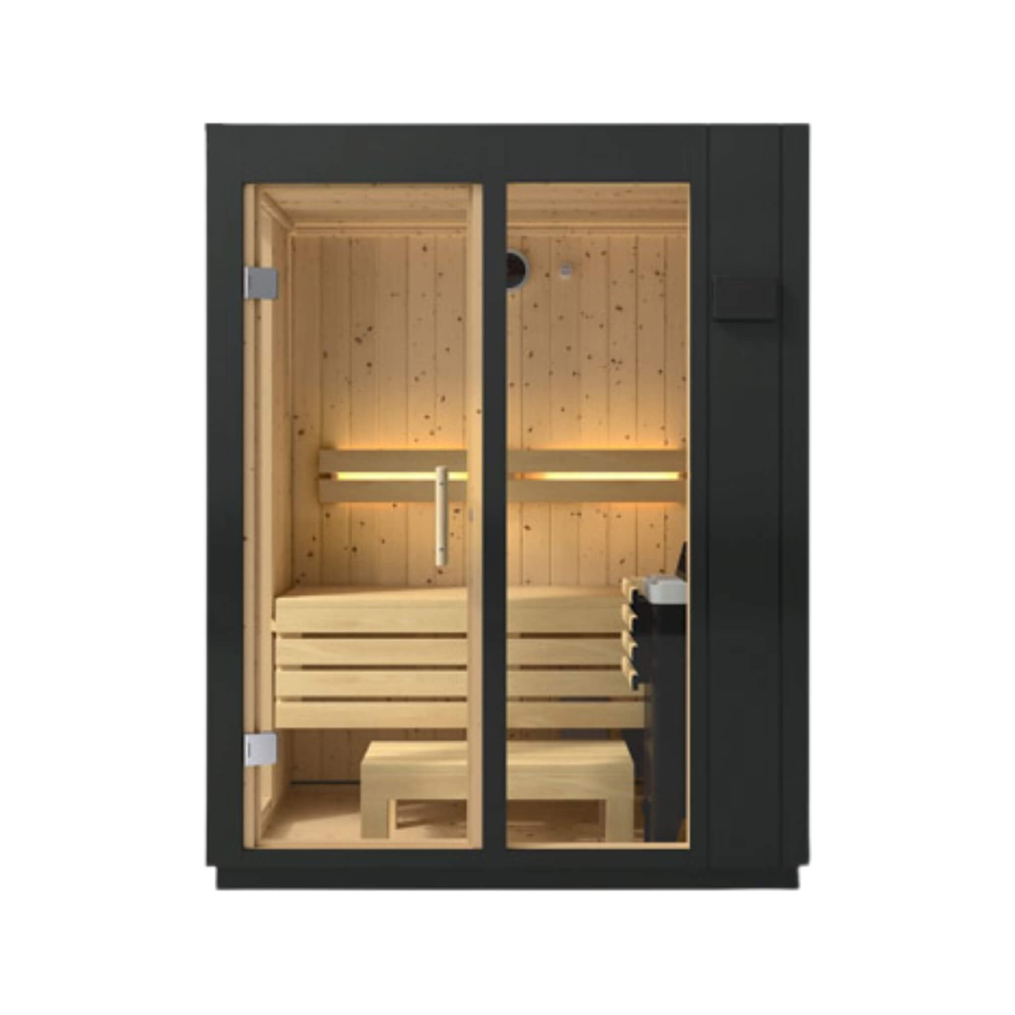 Kohler C1 Indoor Graphite Gray Freestanding Alcove Design Sauna Kit (SAK93182)