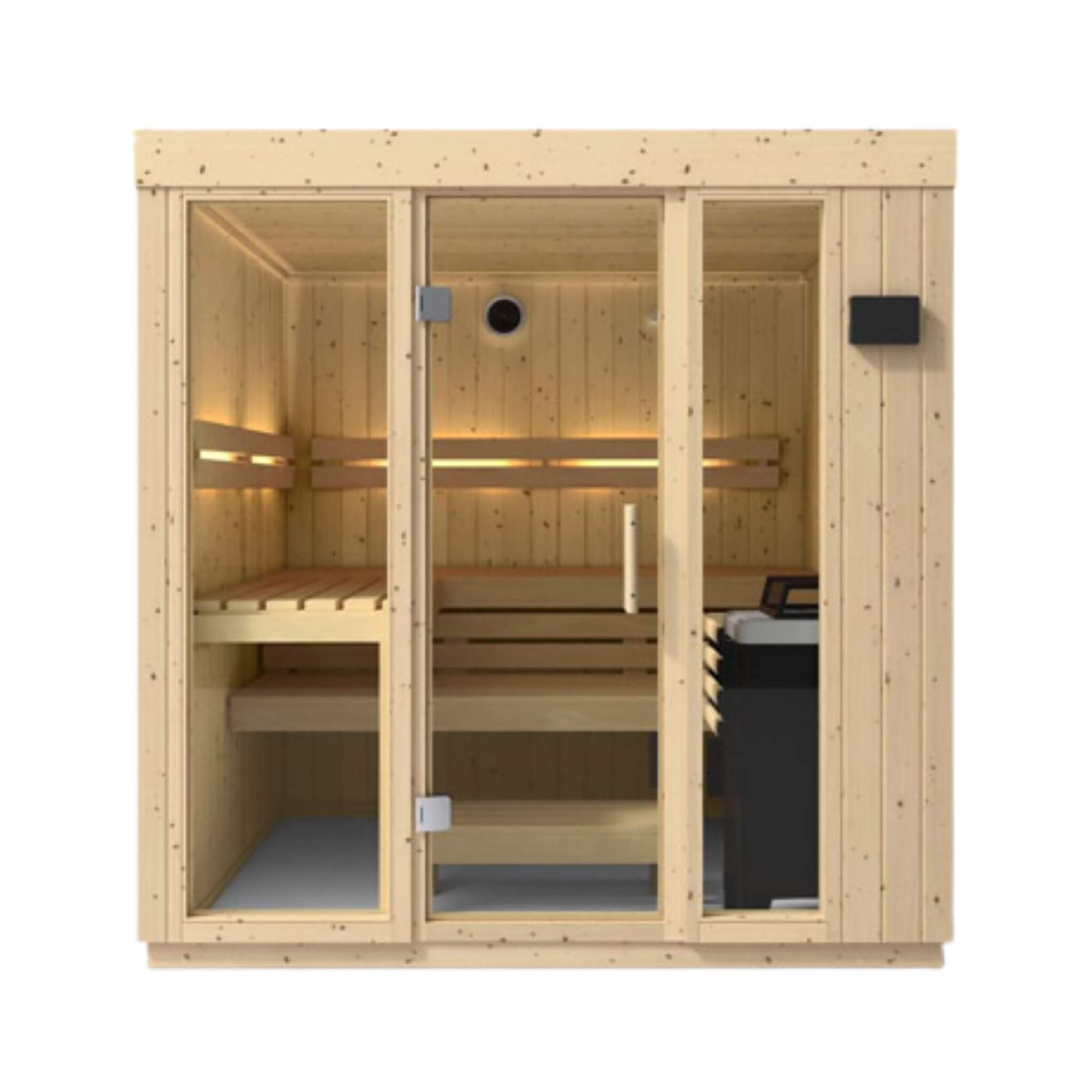 Kohler C1 Indoor Sauna | Scandinavian Spruce | FERO Heater | 2, 3 & 5 Person