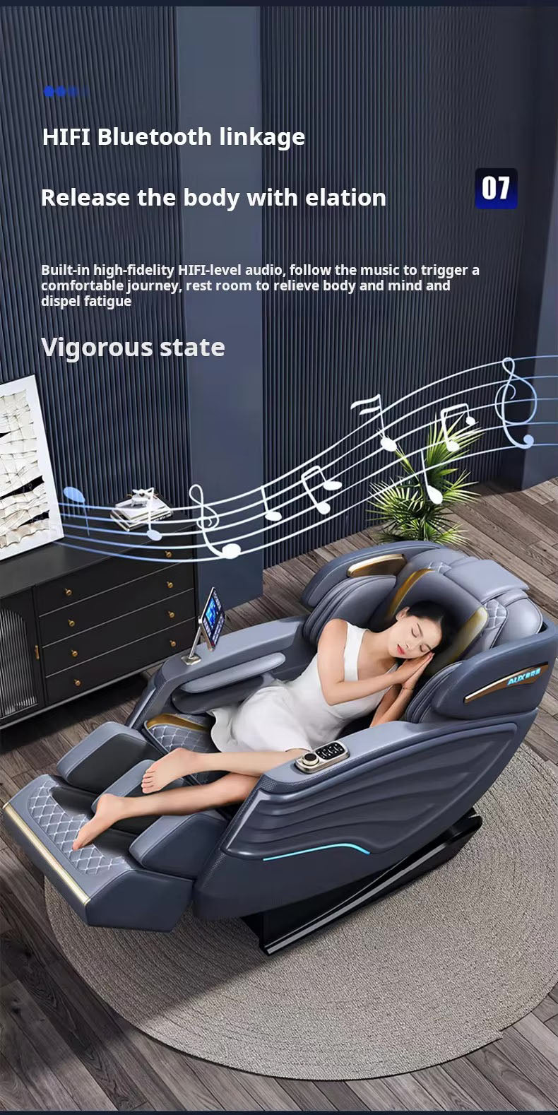 MedEq Recovery C79 — 152cm SL-Track Massage Chair with Health Detection