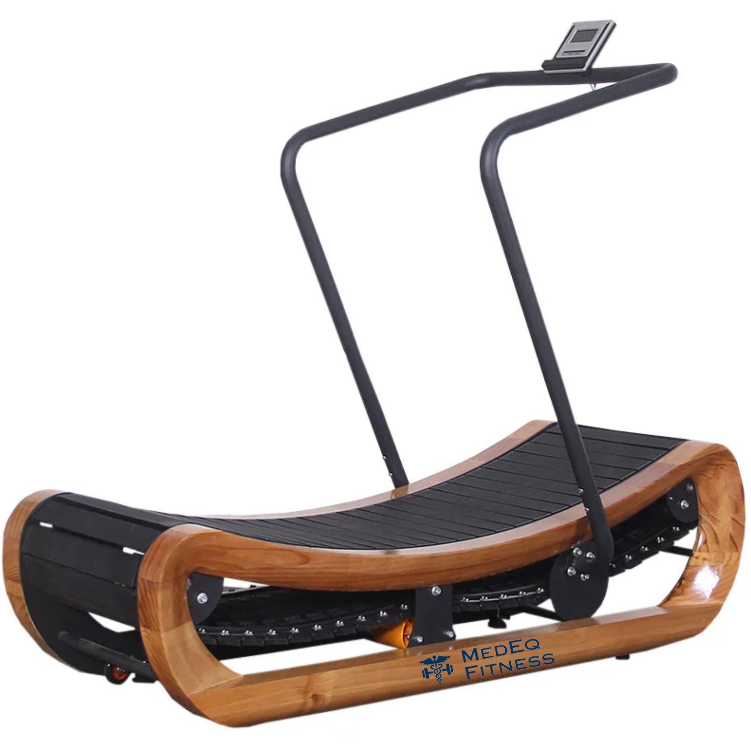 MedEq R2000 Solid Wood Curved Treadmill | Self-Powered Luxury Trainer