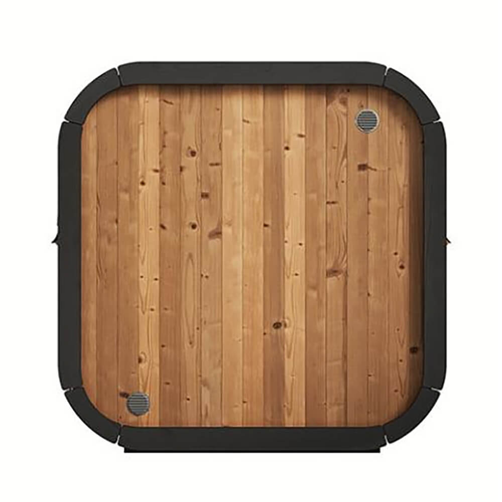 SaunaLife CL5G Cube-Series — 4-Person Outdoor Sauna | Thermo-Spruce | Full Glass Front