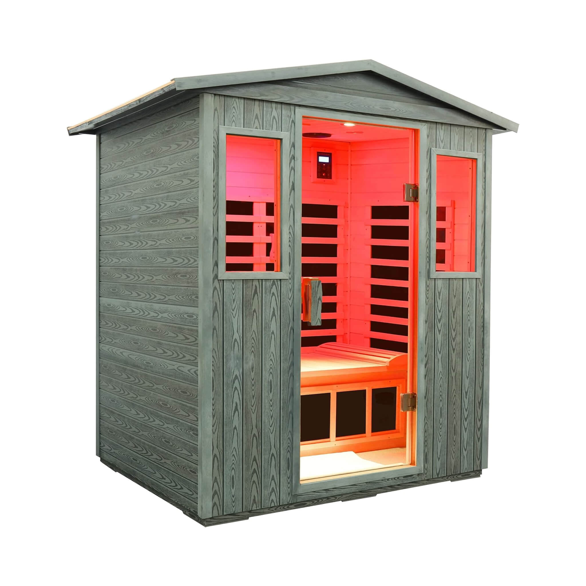 Thermora Nivea | 3-Person Outdoor Infrared Sauna | Full-Spectrum Low EMF | Carbon Crystal Heat