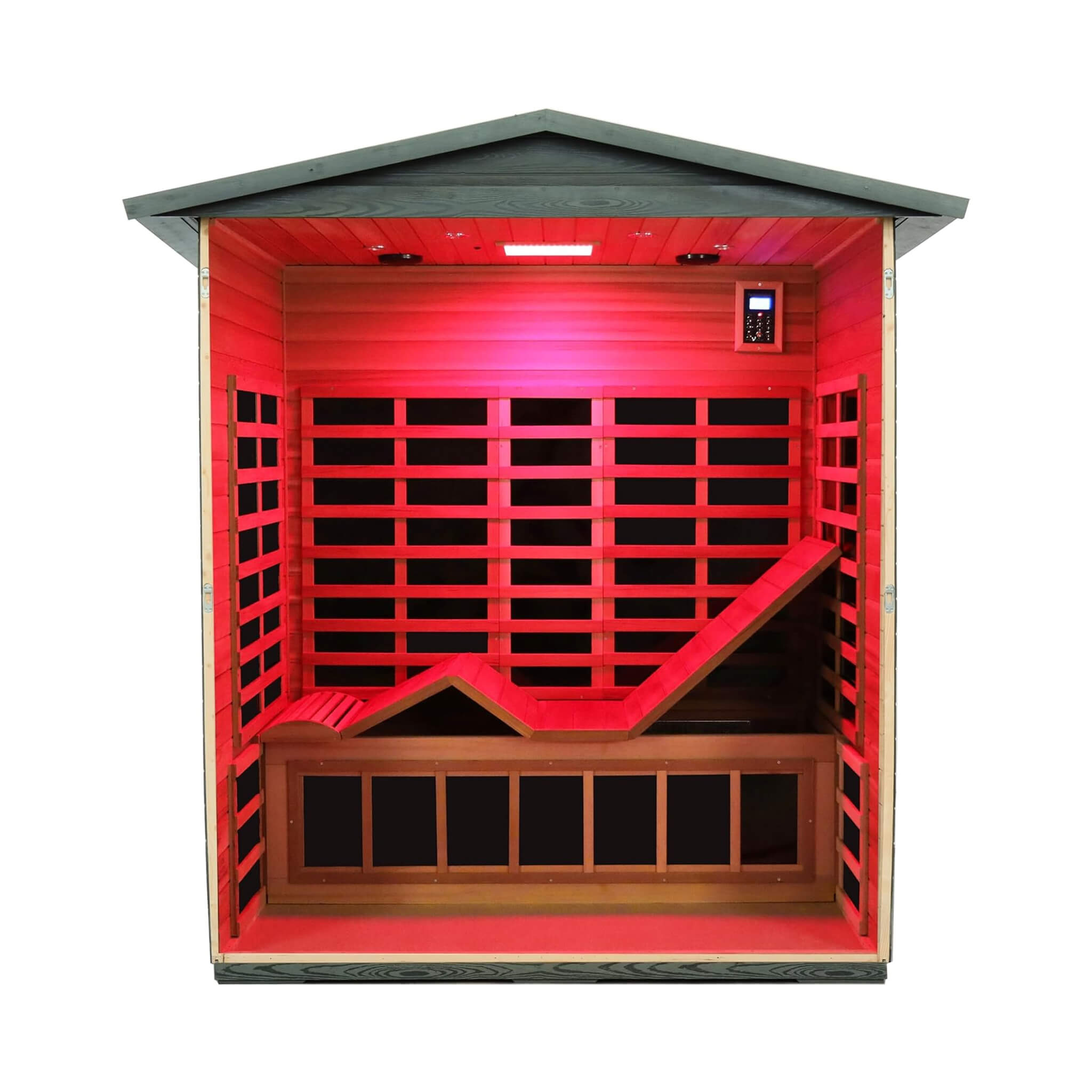 Thermora Nivea | 3-Person Outdoor Infrared Sauna | Full-Spectrum Low EMF | Carbon Crystal Heat