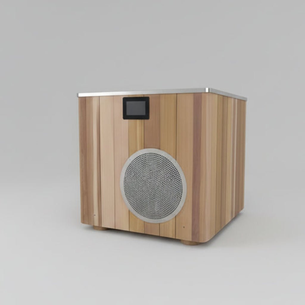 MedEq Cold & Hot Plunge Pool | 304 Stainless Steel & Wood | 1HP Chiller/Heater | Contrast Therapy